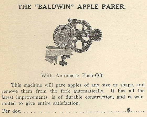 Baldwin Apple Parer Advertisement