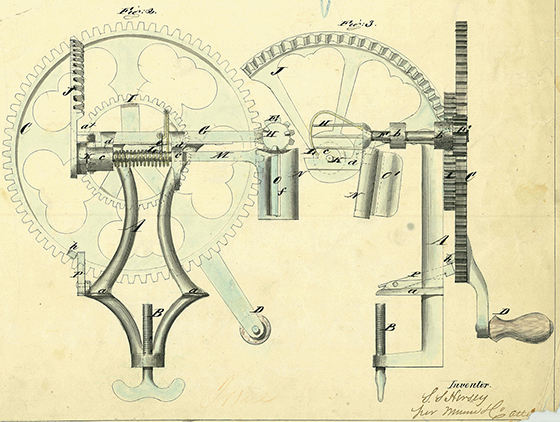 Hersey 1861 Patent Drawing