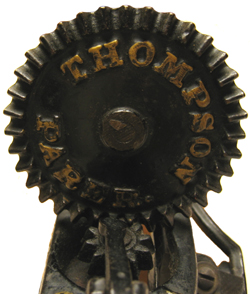 Thompson Parer bevel gears, which rotate the fork.
