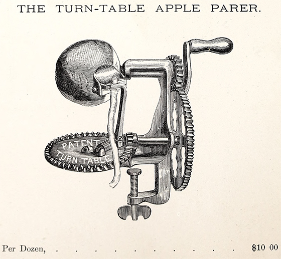 Turn-Table Apple Parer